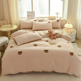 Teddy Bear Embroidery Duvet Cover Set, - The Linen House