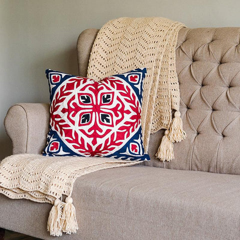Rangoli (Appliqué) - 1 PC Cushion Cover - The Linen House