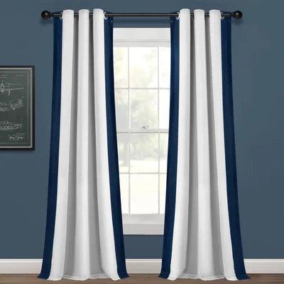 Curtains with patch design - The Linen House