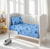 Blue Fairy Castle Baby Crib Sheet & Pillow