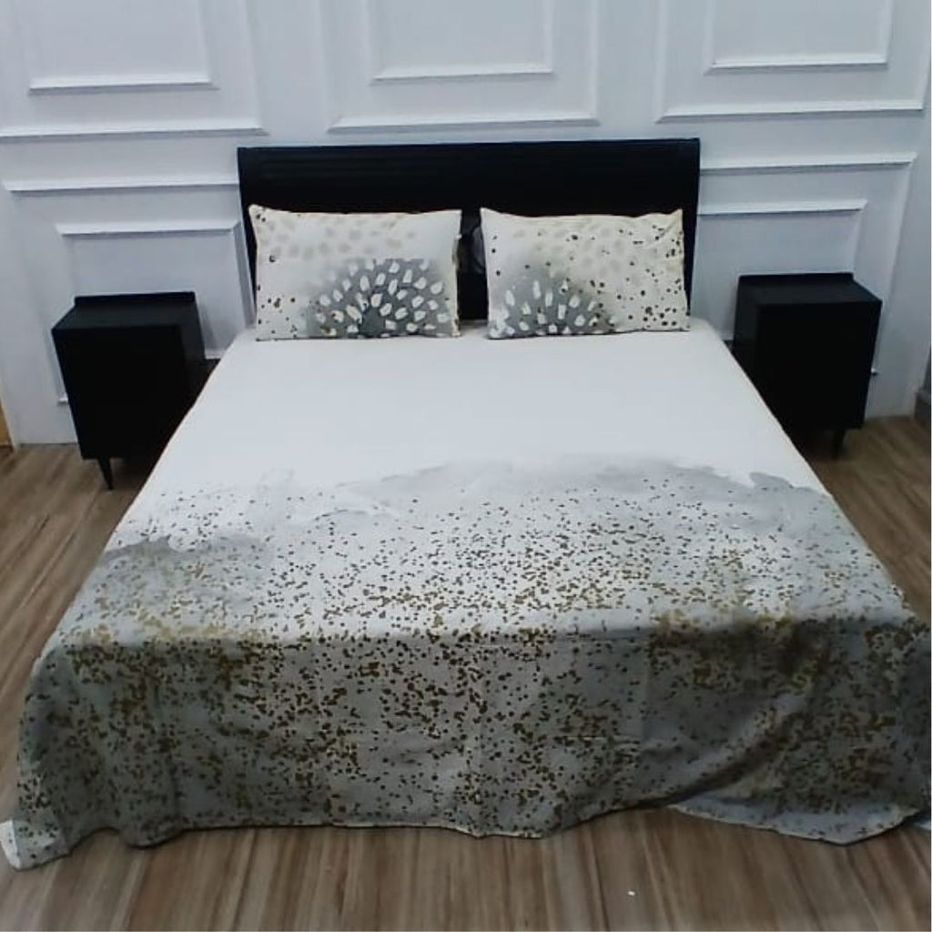 Printed Bedsheet (golden doted)