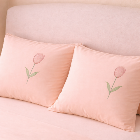 Tulip Embroidered Bedding Set