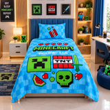 Pixel Gamer Creeper TNT Kids Bedsheet