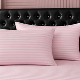 Pink Stripe Printed  Bed Sheet