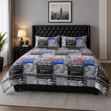 New York City Printed Bed Sheet