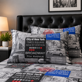 New York City Printed Bed Sheet