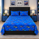 Boys Racing  Printed Bed Sheet