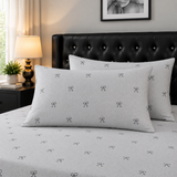 Classic Bow Printed Bed Sheet