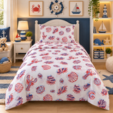 Nautical Sea Life Kids Bedsheet