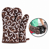 Quilted Cooking Gloves with Hanging Loops
