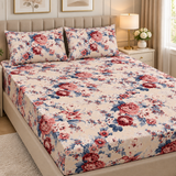 Vintage Peony Cream Floral Fitted Sheet