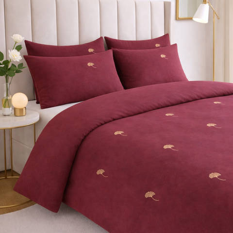 Gingko Embroidered Bedding Set