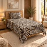 Black & White Zebra Single Bedsheet