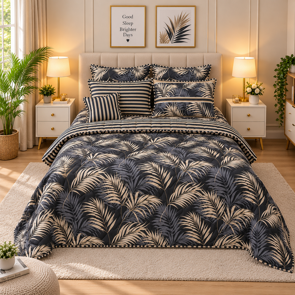 Abstract Elegance 7Pc Bedspread Set