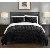 3 Piece Ultra Plush Pinch Pleat Comforter Set