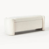Upholstered teddy bench with storage space
