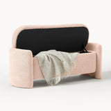 Upholstered teddy bench with storage space