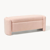 Upholstered teddy bench with storage space