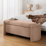 Upholstered teddy bench with storage space