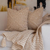 Eden-Hand Knitted Crochet Throw