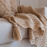 Eden-Hand Knitted Crochet Throw