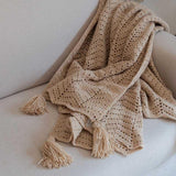 Eden-Hand Knitted Crochet Throw