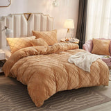 "Luxurious Velvet Pinch Pleat Duvet Set