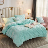 "Luxurious Velvet Pinch Pleat Duvet Set