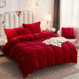 "Luxurious Velvet Pinch Pleat Duvet Set