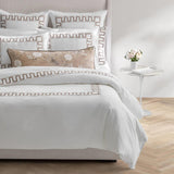 Greek Key Embroidery Duvet Set