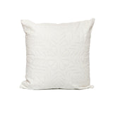 White Ralanna (Appliqué) - 1 PC Cushion Cover