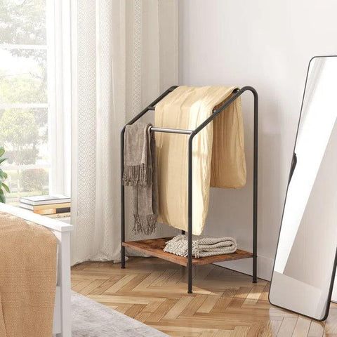 3 Tier Blanket Rack for Living Room Quilt Blanket Towel Holder Towel Stand Blanket Ladder Floor - The Linen House