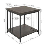 Metal Bed Frame with 2 Side Tables – Sleek & Functional Bedroom Set