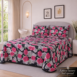 Midnight Rose Luxury Printed Bedspread