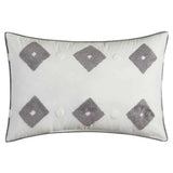 Tufted Duvet Cover Set( white with grey)