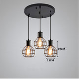 Industrial Vintage 3 Flame Chandelier Light Recessed Ceiling Light