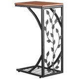 Leaf Design Sofa Side Table C Shape