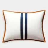 Elegant Leather Accent Cushion Cover