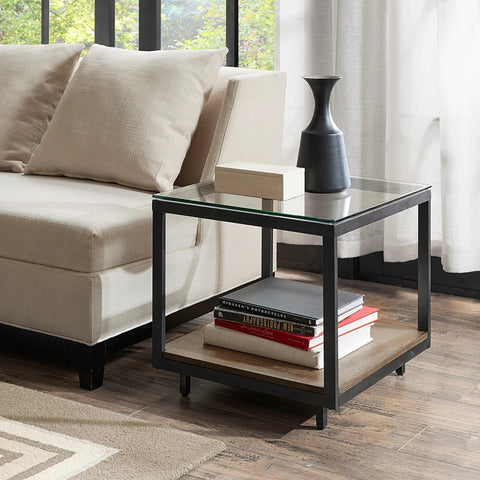 Madison Park Leo Iron/ MDF End Table - The Linen House