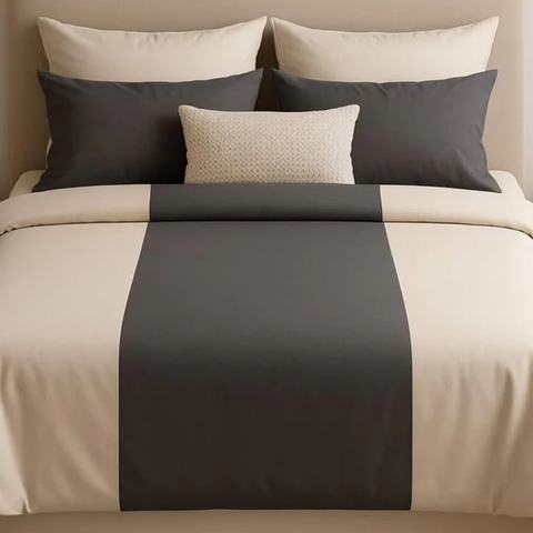 Grey And Beige Duvet set