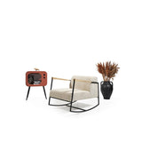 Modern Stylish Armchair with Metal Frame - Sleek & Comfortable Seating