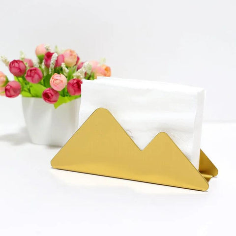 Gold Napkin Holder Metal - The Linen House