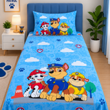 Blue Rescue Pups Kids Bedsheet