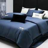 Luxury Leopard Embroidery Duvet Set