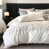 Luxury Modern Embroidery Duvet Set