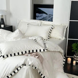 Piano Keys Embroidery Duvet Set