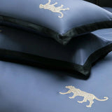 Luxury Leopard Embroidery Duvet Set - The Linen House