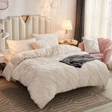 "Luxurious Velvet Pinch Pleat Duvet Set