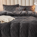 "Luxurious Velvet Pinch Pleat Duvet Set