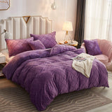 "Luxurious Velvet Pinch Pleat Duvet Set